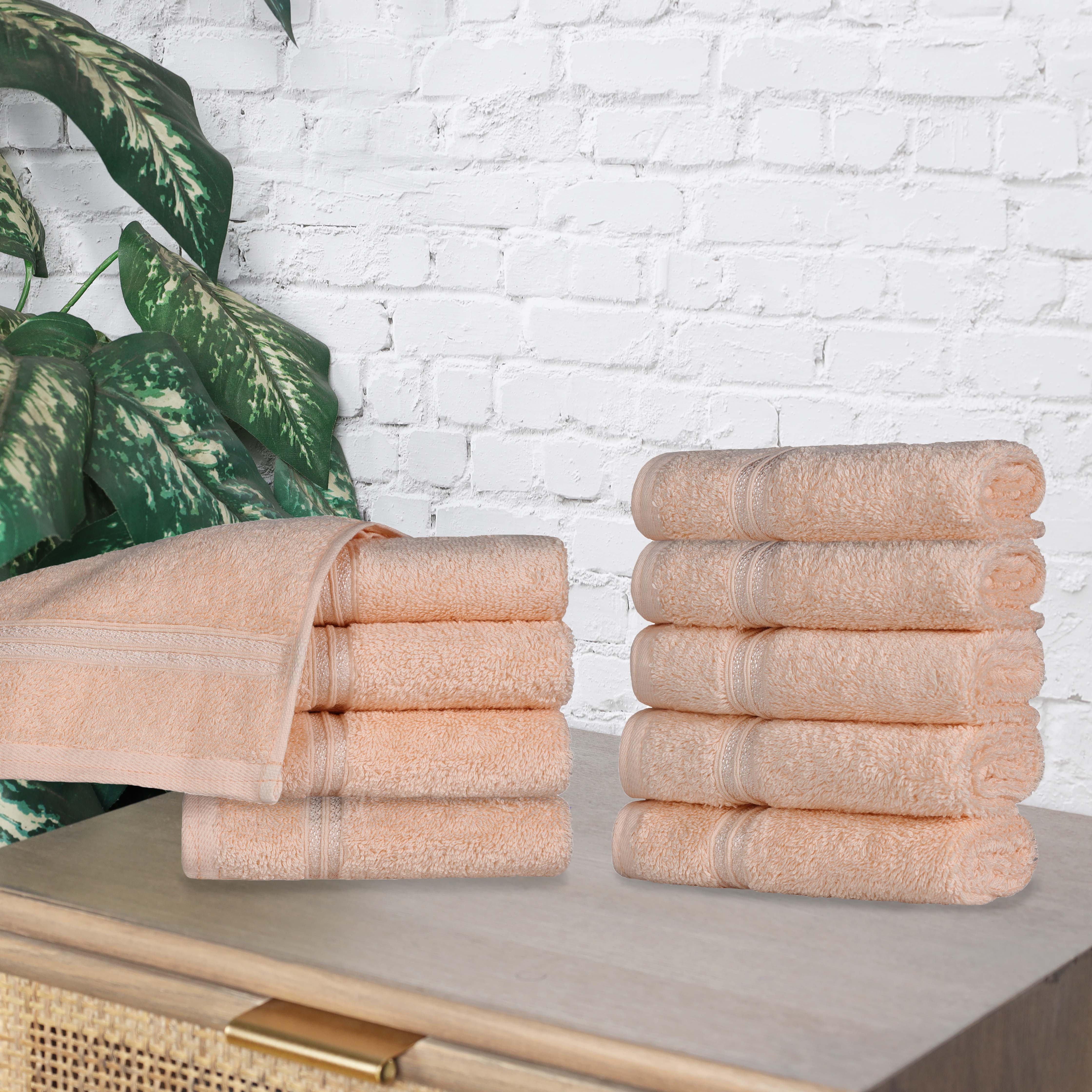 Premium Egyptian Cotton Face Towels - Ultra Soft & Highly Absorbent Bath Towel Set of 10 | Gentle for Sensitive Skin, Perfect for Spa, Gym & Luxury Bathroom Essentials