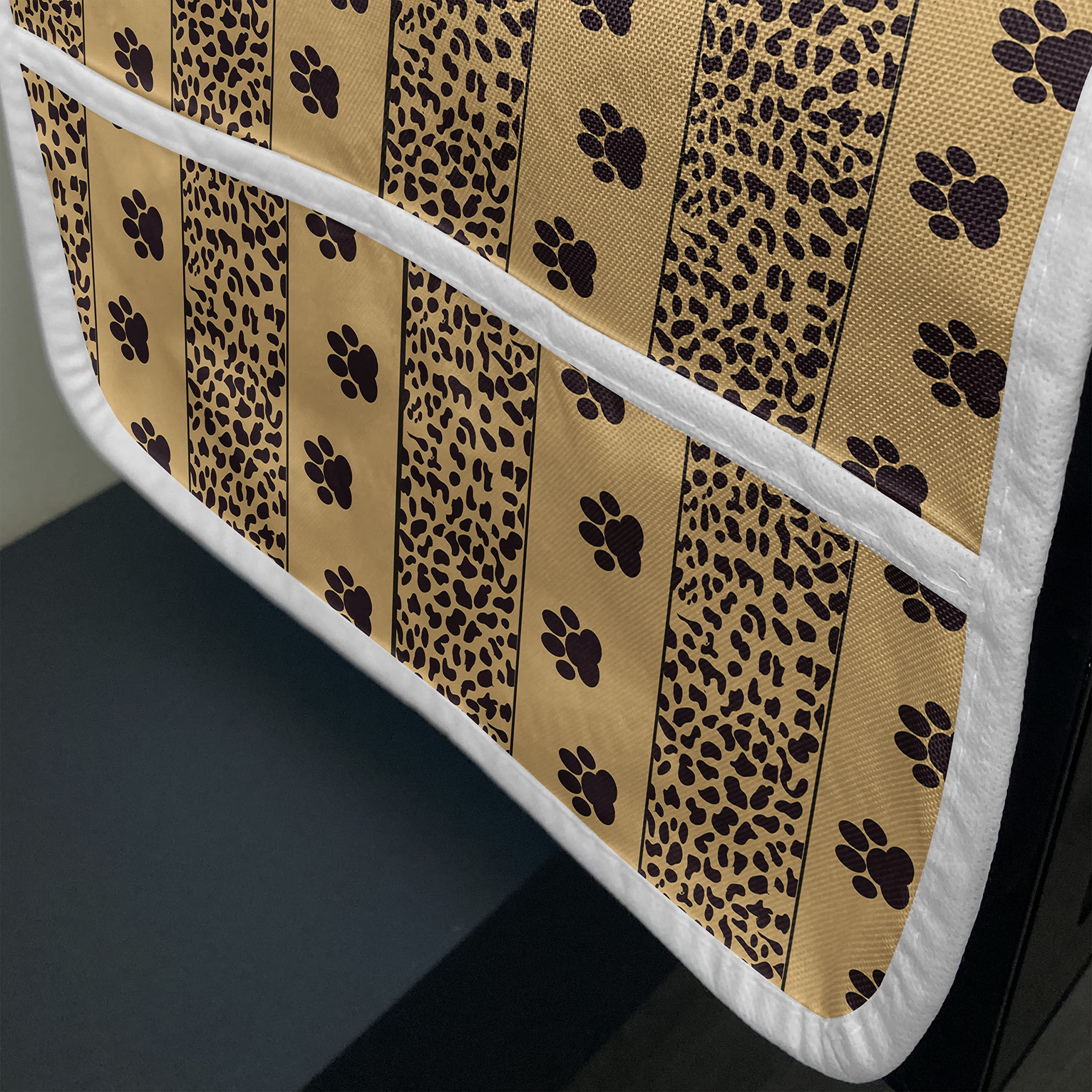 Ambesonne Leopard Print Microwave Cover - Waterproof Kitchen Organizer with Pockets, 36