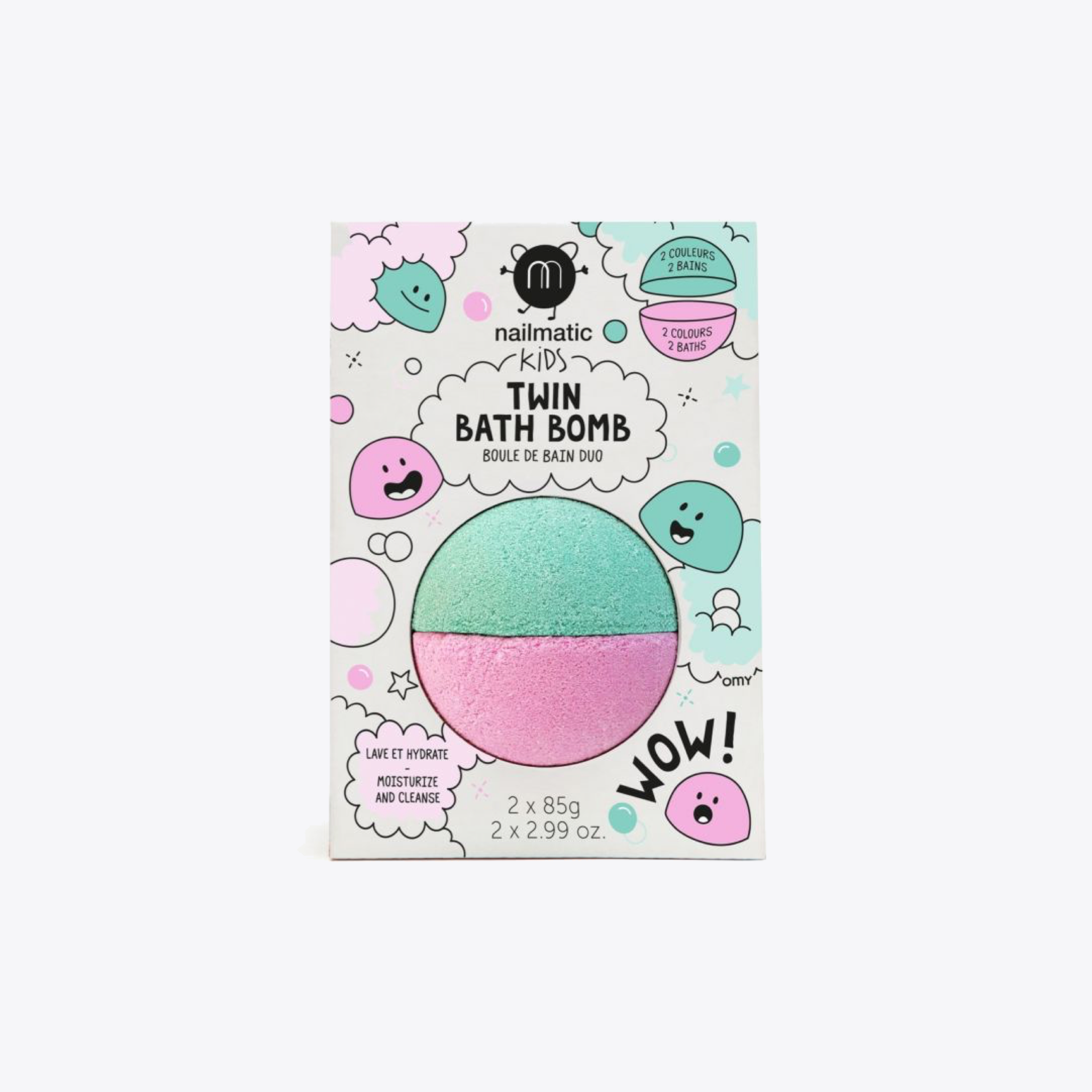 Luxury Twin Bath Bombs Set - Green & Pink | Relaxing Spa Gift for Women, Self Care & Aromatherapy | Perfect for Birthday, Anniversary & Valentine's Day Gifts