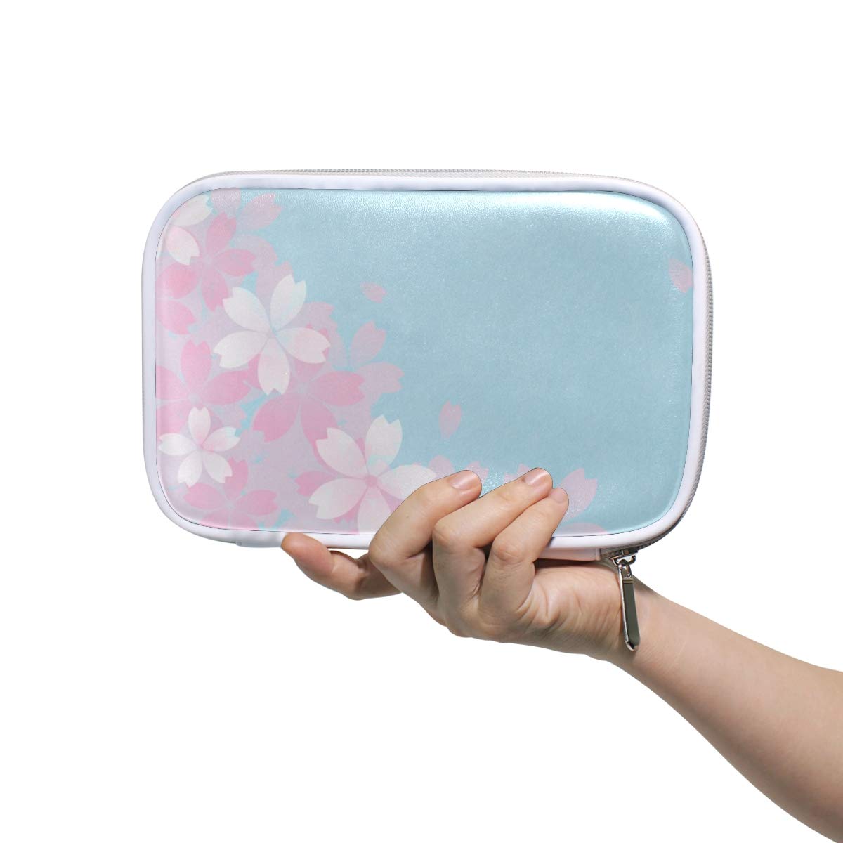 FengJu Multi-Functional Pencil Case - Large Capacity Pen Organizer with Sakura Design, Stationery Pouch & Makeup Bag for Women, Girls, Students - Perfect for School, Office, Travel & Daily Organization