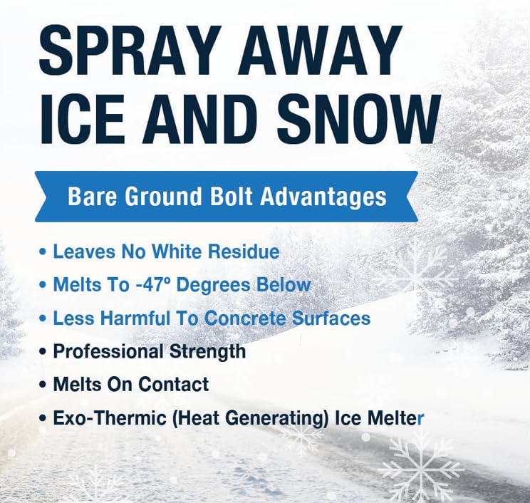 Fast-Acting Calcium Chloride (CaCl2) Ice Melt Liquid - 30 Gallon Professional Drum | BGB-30DC Winter Solution for Driveways, Sidewalks & Parking Lots | Bare Ground Blue Formula