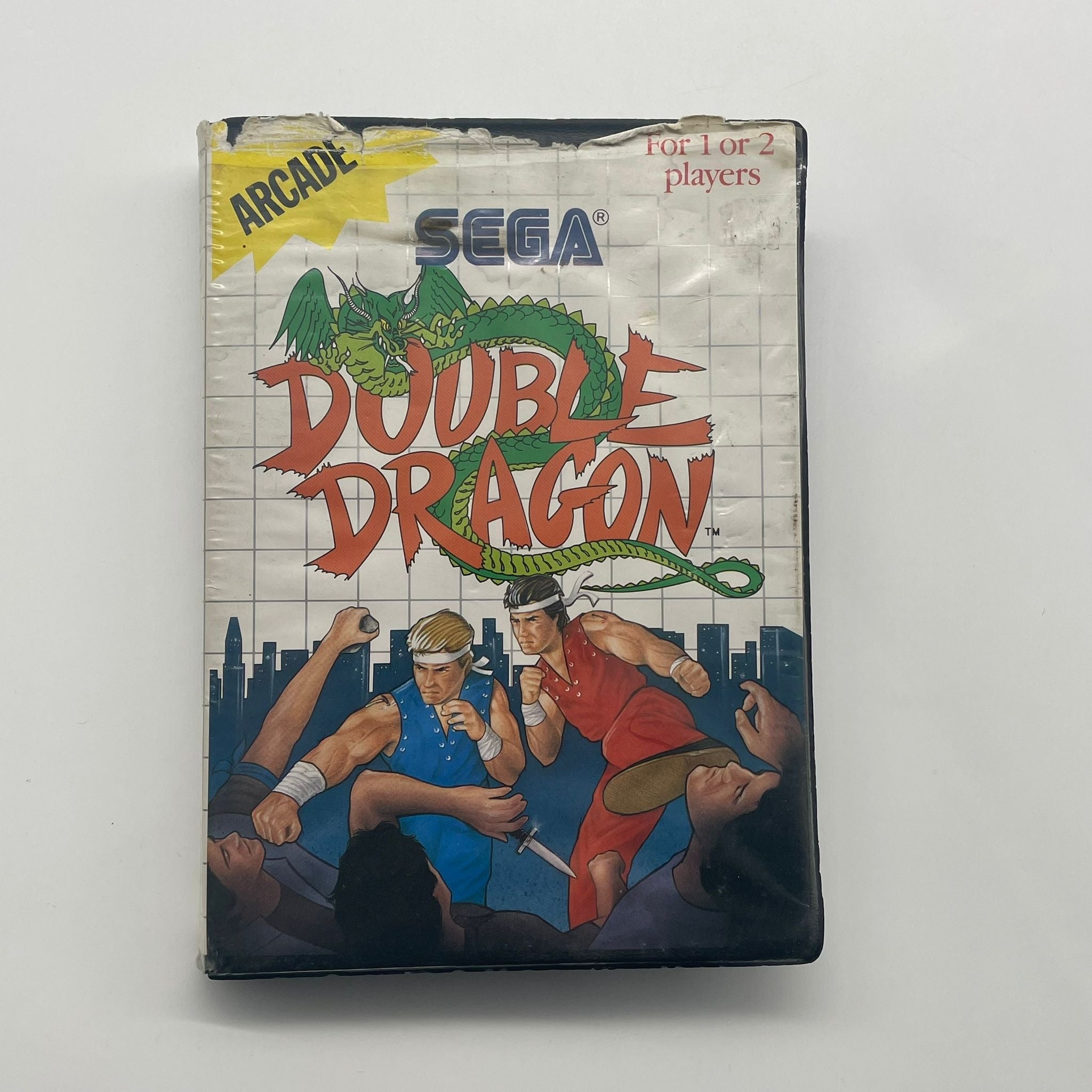 Double Dragon Retro Video Game for Sega Master System - Complete with Original Manual (PAL Version) - Perfect for Classic Gaming Collectors and 80s Arcade Enthusiasts