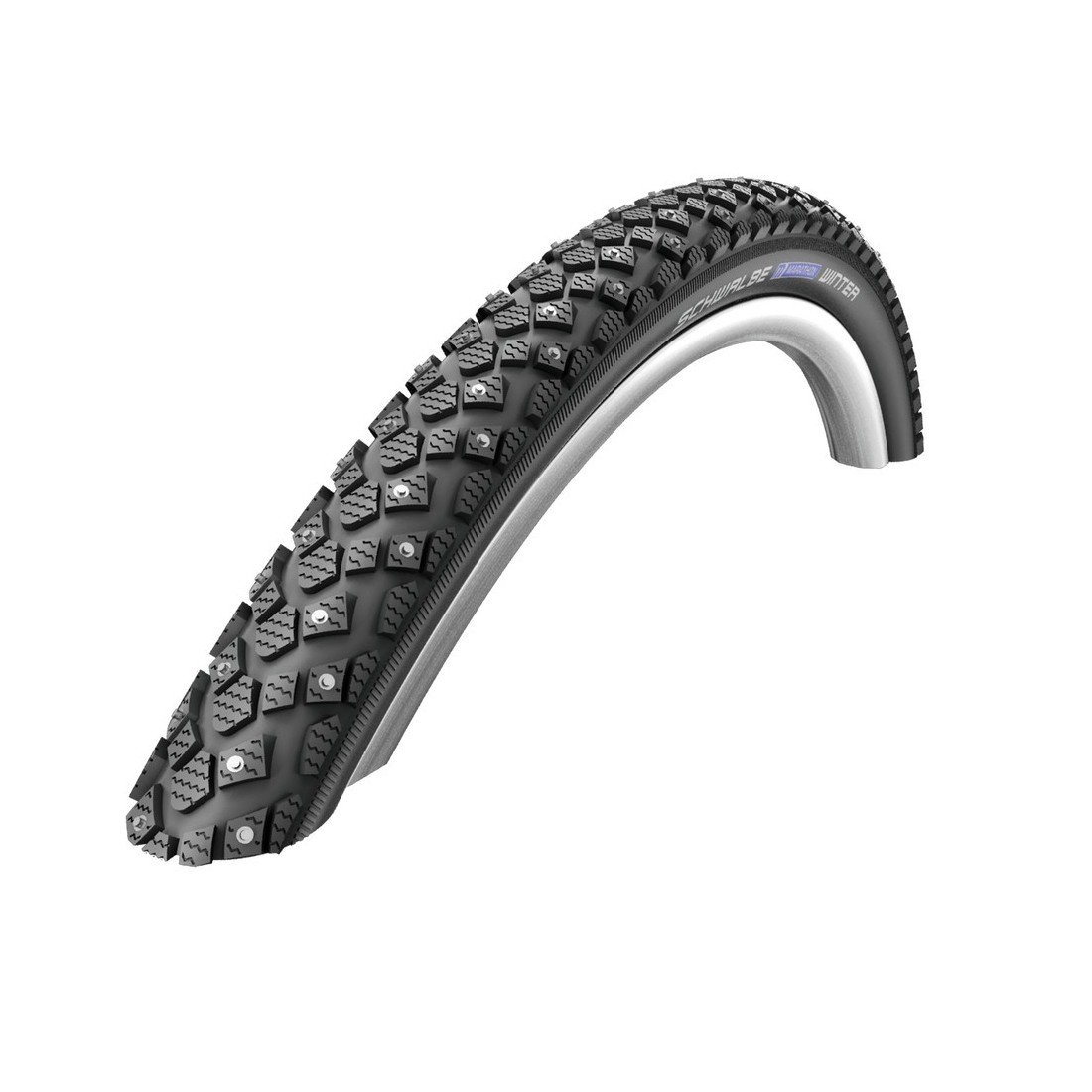 Schwalbe Marathon Winter Bike Tire - 700x35 Wire Bead, Reflective Sidewall & RaceGuard Protection for Snow & Ice Cycling | Road & Commuter Bikes | All-Weather Performance