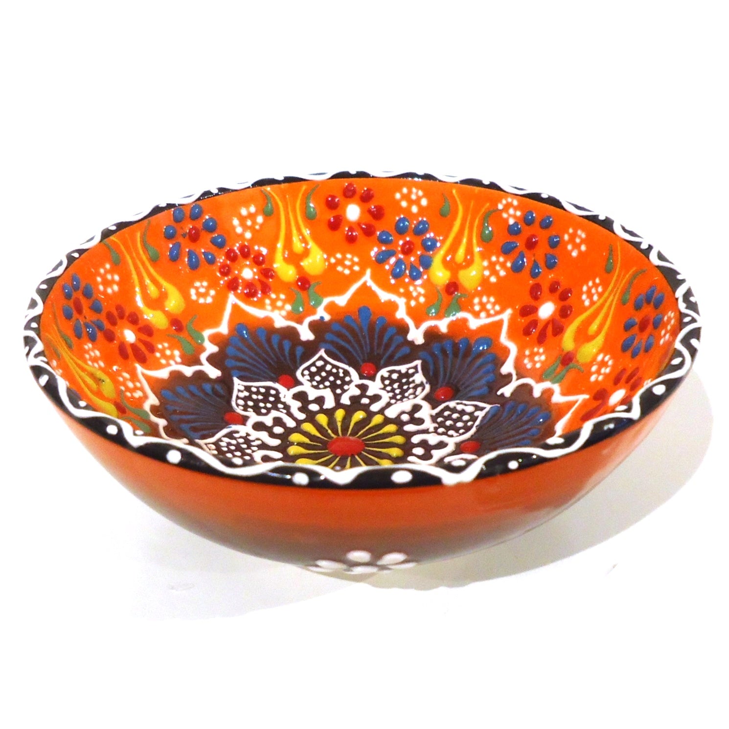 Embossed Ceramic Bowl with Mango Design - Elegant Serving Dish for Salads, Soups & Desserts - Perfect for Dining, Entertaining & Home Decor