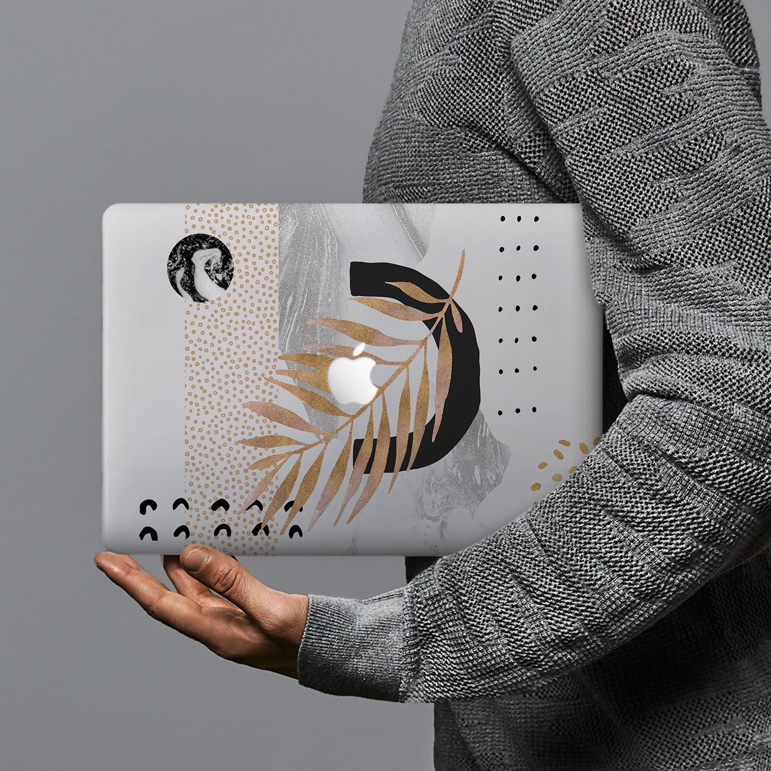 Premium Marble Flower Design MacBook Case - Stylish & Protective Cover for MacBook Air/Pro - Perfect for Work, Travel & School