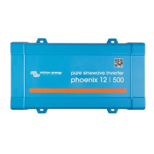 Victron Energy Phoenix Inverter 12V 500W 230V Pure Sine Wave Power Inverter with VE.Direct & IEC Ports - Perfect for RVs, Boats, and Off-Grid Solar Systems (Model: PIN121501100)