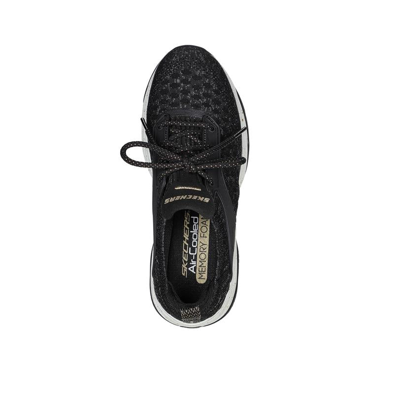 D'LITES 4.0 Sneakers - Black/Gold Women's Fashion Running Shoes for Casual Wear & Gym Workouts