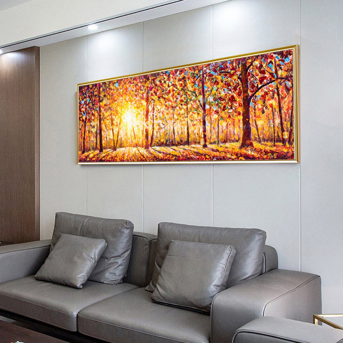 Autumn Sunrise - Stunning Fall Landscape Wall Art for Home & Office Decor | Perfect for Living Room, Bedroom & Office