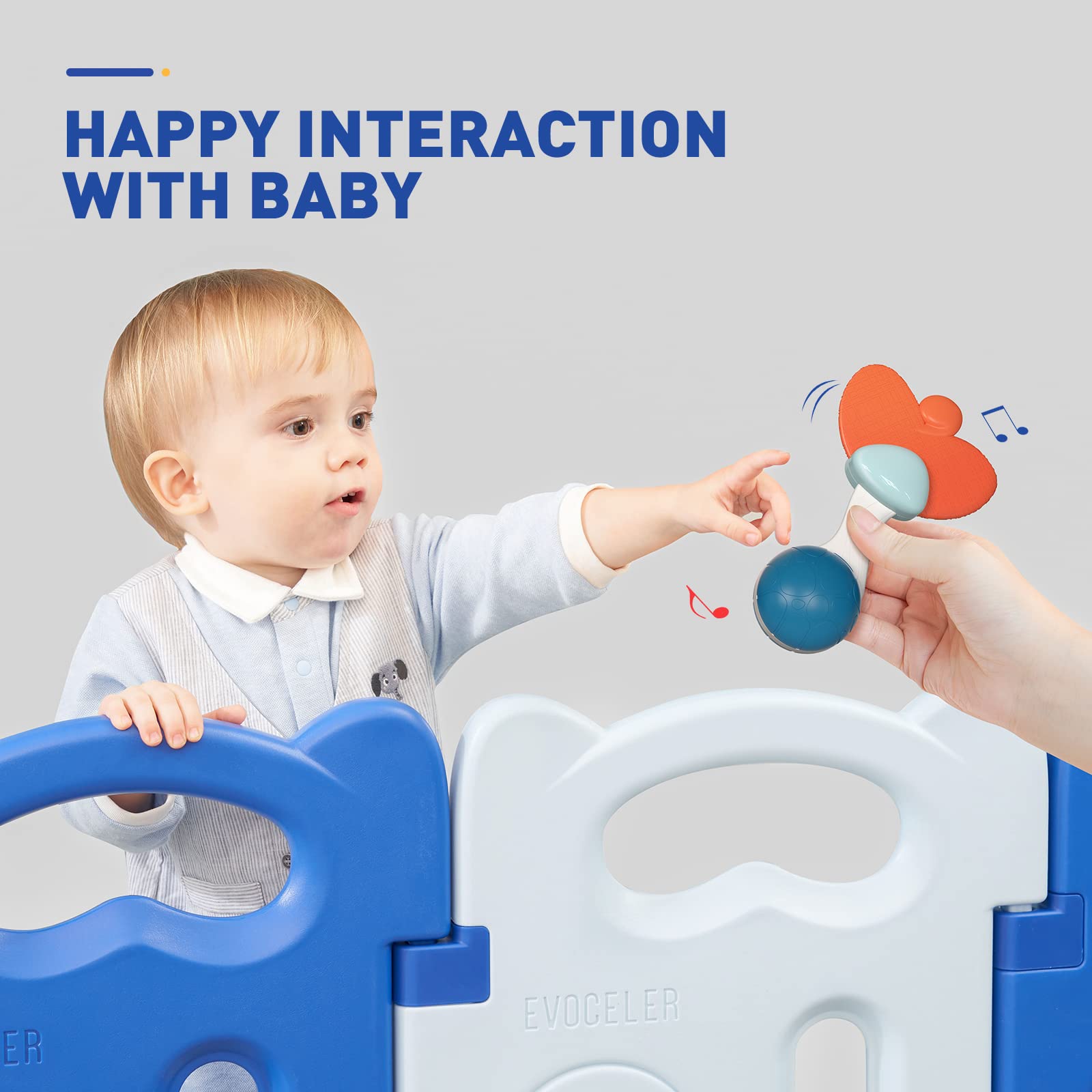 Evoceler Baby Teething Toys for 0-12 Months - 10 Pcs Silicone Teether Rattle Set for Infants | Safe Chew Toys for Soothing Sore Gums | Perfect Newborn Gift for Baby Showers & First Birthday