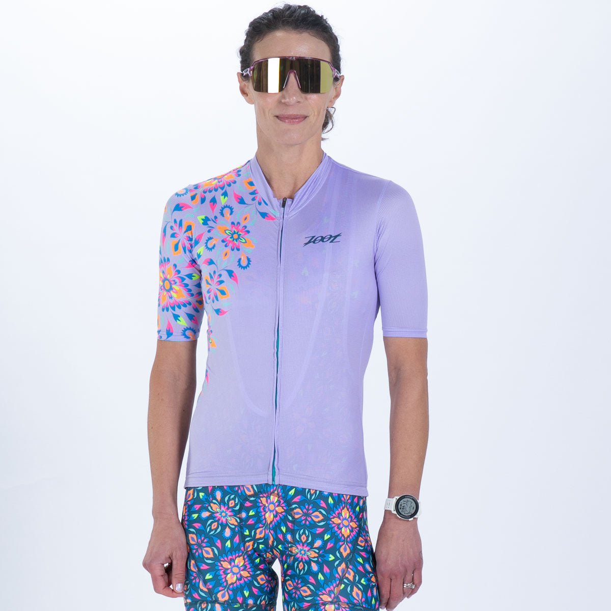 Women's Cycling Aero Jersey - High Performance Bike Jersey for Women - Kaleidoscope Print - Perfect for Road Biking, Racing & Training