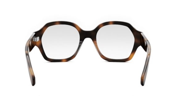 Celine TRIOMPHE CL50134I 053 Shiny Havana Geometric Women's Eyeglasses - Fashionable Designer Glasses for Women, UV Protection, Lightweight Frame - Perfect for Work, Reading & Everyday Style