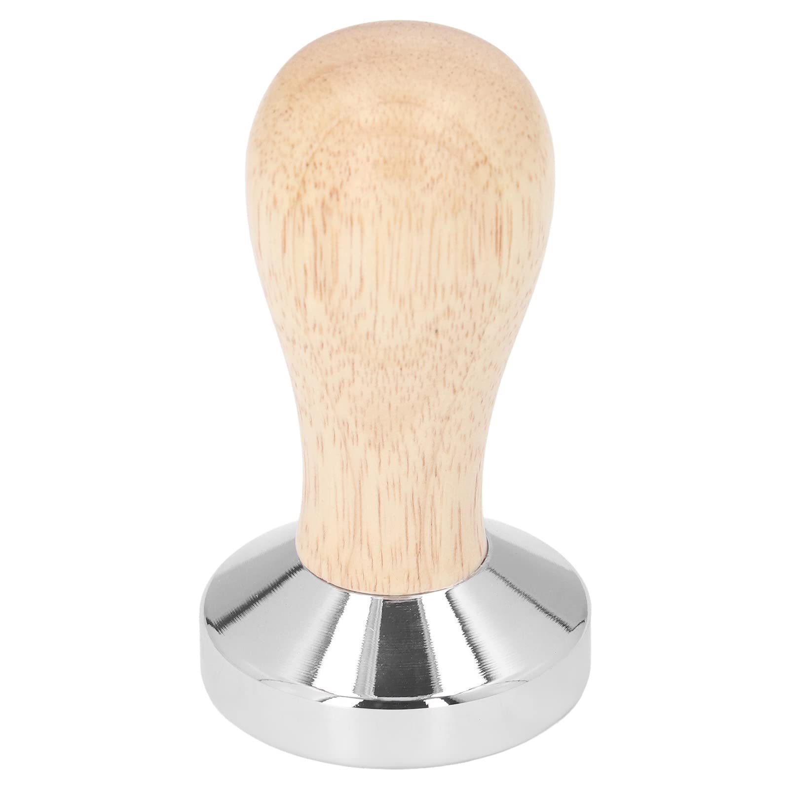 Premium 49mm Espresso Tamper - Stainless Steel Coffee Press with Wooden Handle, Flat Base for Perfect Espresso Extraction - Ideal for Home Baristas & Coffee Shops