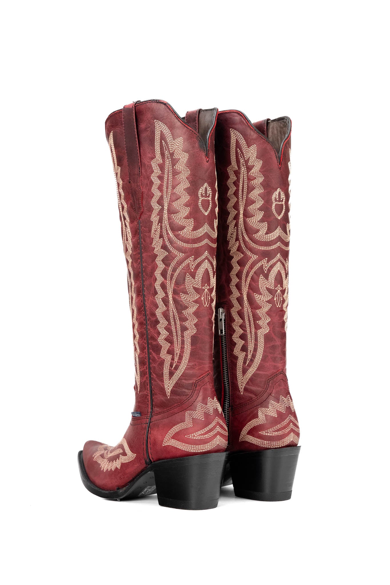 Valencia Tall Snip Toe Cowgirl Boots for Women - Western Riding Boots with Pointed Toe & Leather Upper - Perfect for Country Dancing, Rodeo, and Western Fashion