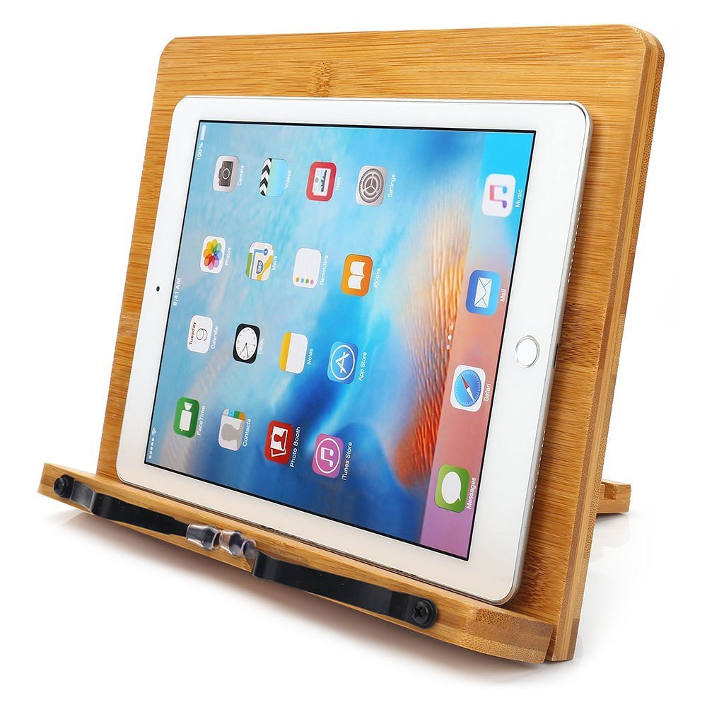 Adjustable Book Stand with Floor Stand - Hands-Free Reading Holder for Books, Tablets & Cookbooks - Perfect for Home, Office & Classroom Use