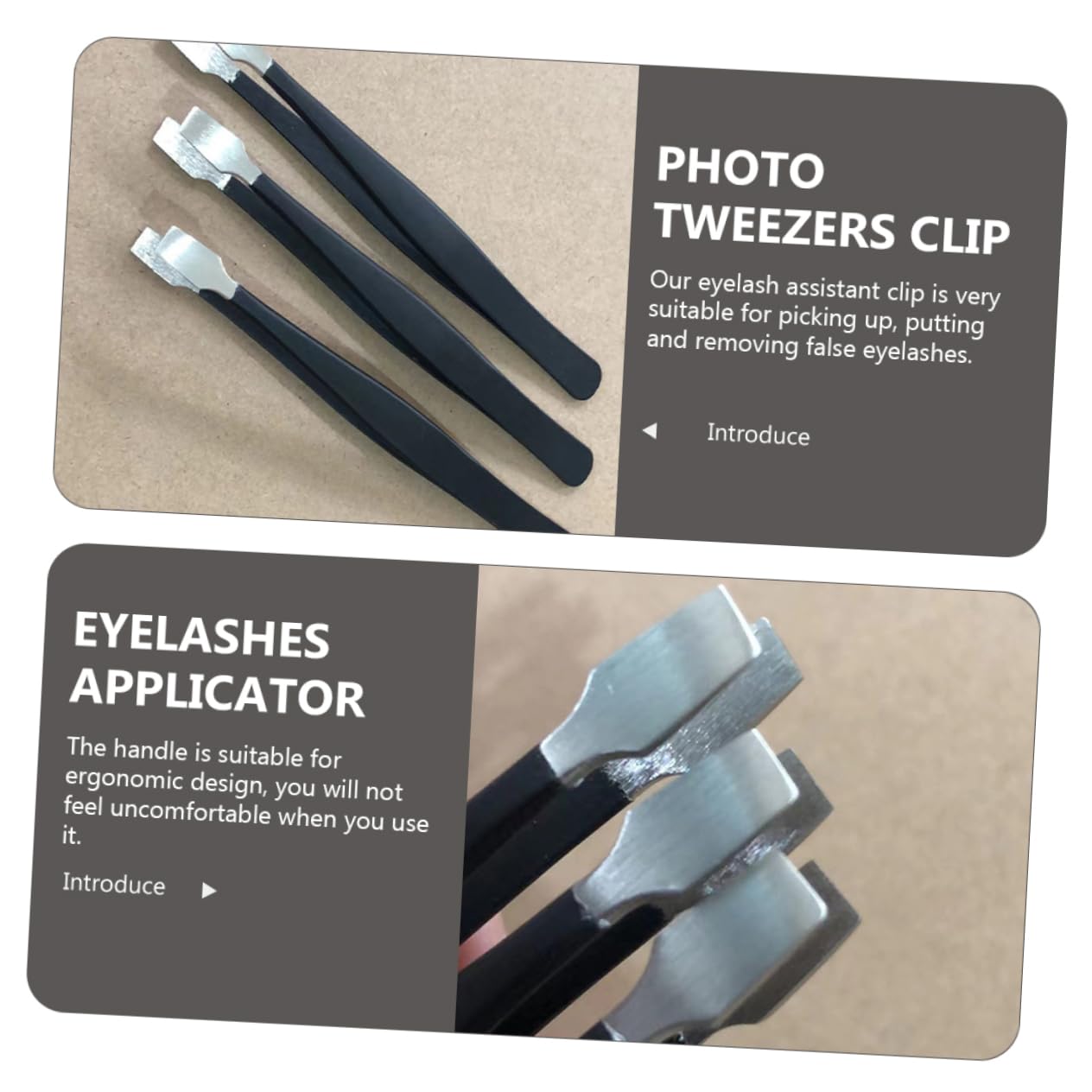 Premium Stainless Steel Crafting Tweezers - Precision Eyelash Applicator & Stamp Collector Tool for Beauty, DIY, and Crafting Projects