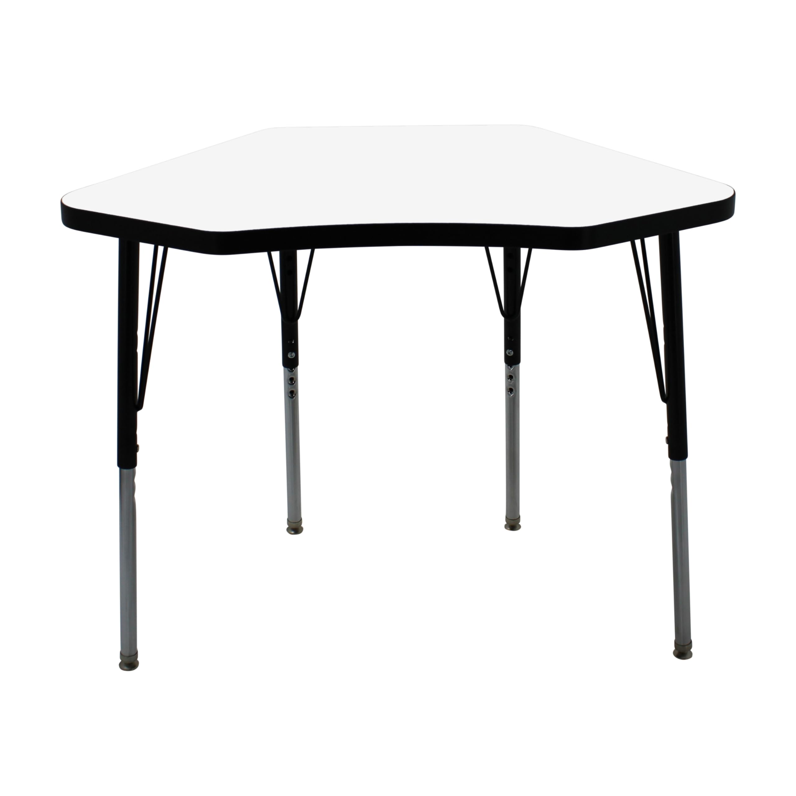 FDP 24x36 Inch Adjustable Height Dry-Erase Activity Table - Whiteboard Top with Black Edge for School, Office & Home Use | 19-30 Inch Height Range, Swivel Glides & Quick Ship Single Box | Perfect for Classrooms, Meetings & Collaborative Workspaces