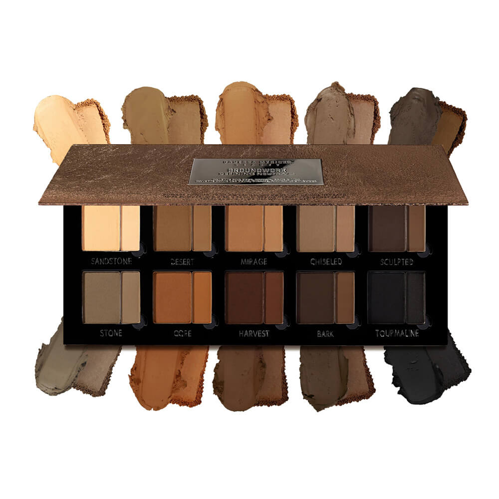 Danessa Myricks Beauty Groundwork Palette - Defining Neutrals Eyeshadow & Contour Makeup Kit for Everyday Glam & Professional Looks