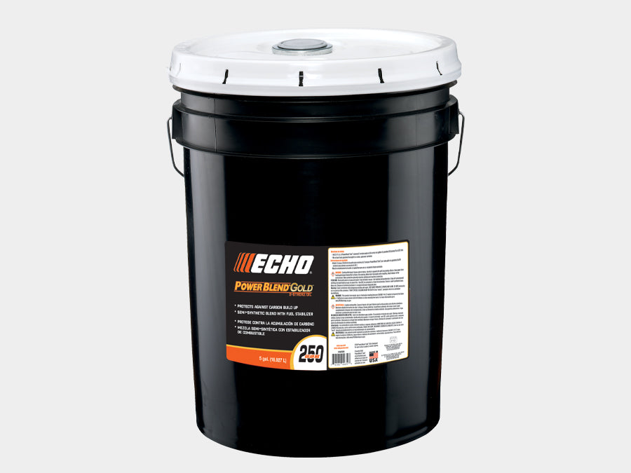 Echo PowerBlend Gold 2-Cycle Engine Oil 50:1 Mix Ratio - 5 Gallon Bucket (6450250G) - Premium Fuel for Chainsaws, Trimmers, Blowers & Outdoor Power Equipment