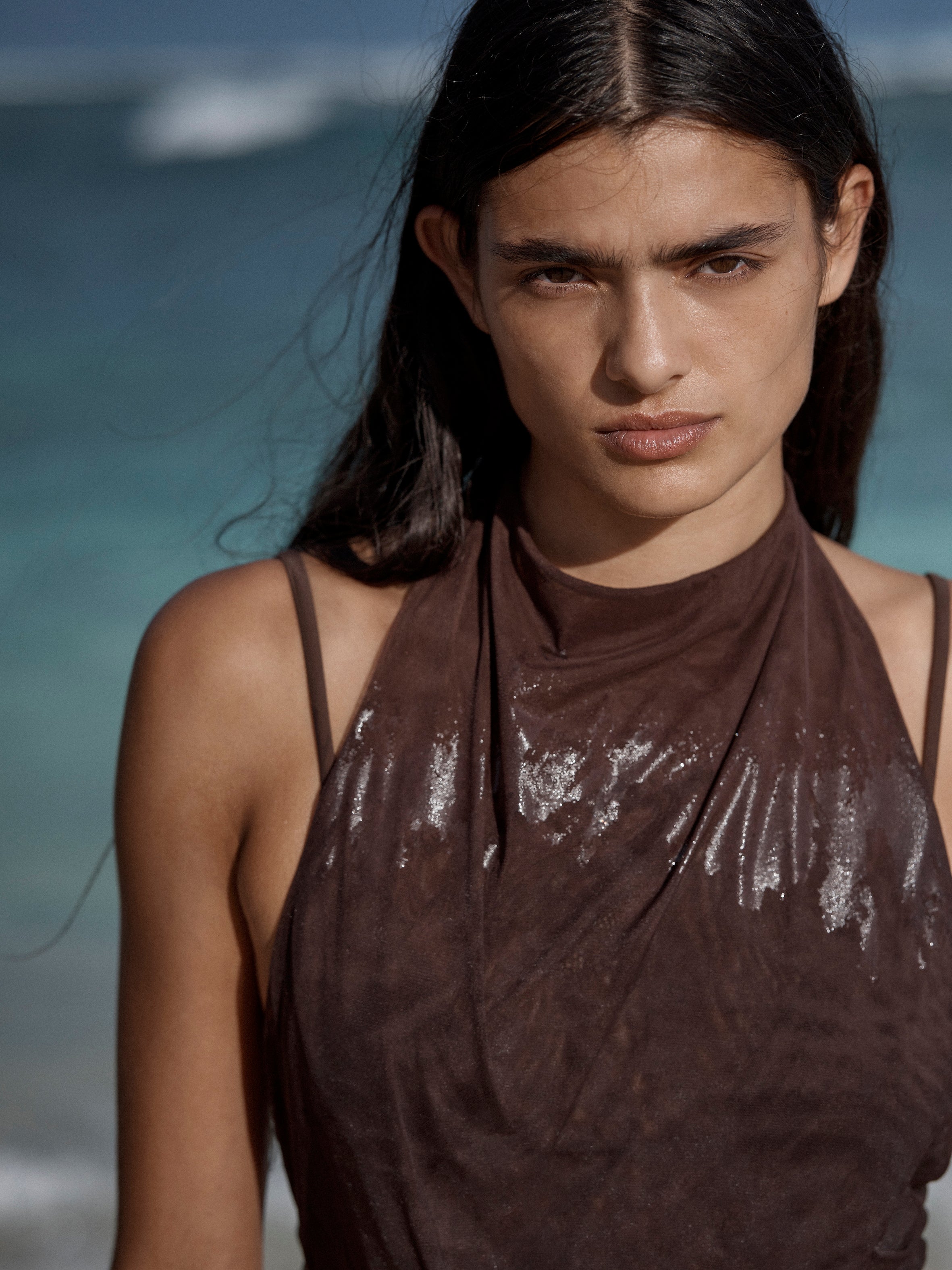 Jacques Mesh Halter Top for Women - Sexy Summer Crop Tops | Breathable & Stylish Party Wear, Beach Outfits, and Nightclub Fashion