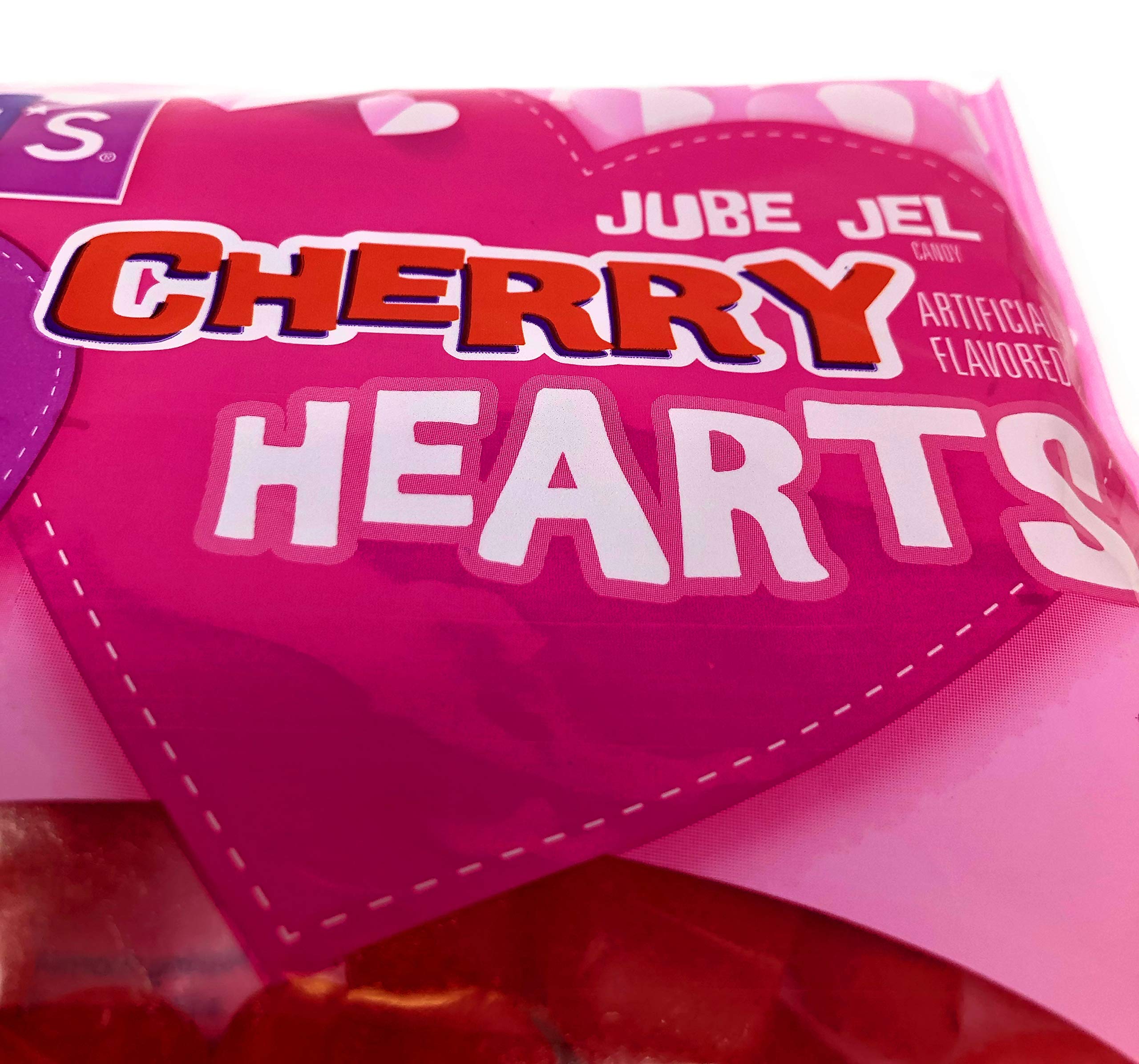 Brachs Jube Jel Cherry Hearts Valentine's Day Jelly Candy - 3 Pack (12 oz Each, 36 oz Total) - Bulk Cherry Flavored Candy for Parties, Gifts & Holiday Celebrations