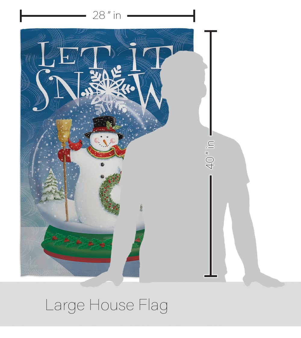Snowman Snow Globe Christmas Flag Set - 28