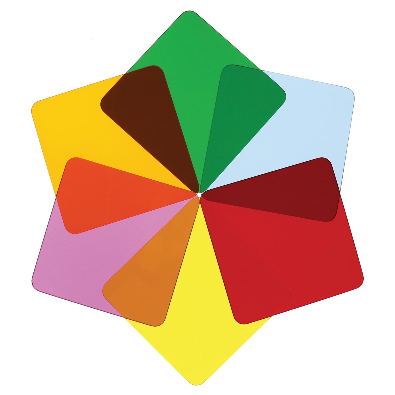 Vibrant Color Wheel Squares Set of 6 - Perfect for Art Projects, Classroom Activities & DIY Home Decor