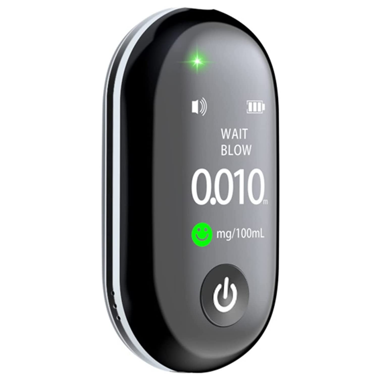Portable Breathalyzer Alcohol Tester - Digital LCD Display, Rechargeable & Non-Contact Blow Technology for Personal & Professional Use - Ideal for Drivers, Party Safety, Workplace Testing & Law Enforcement