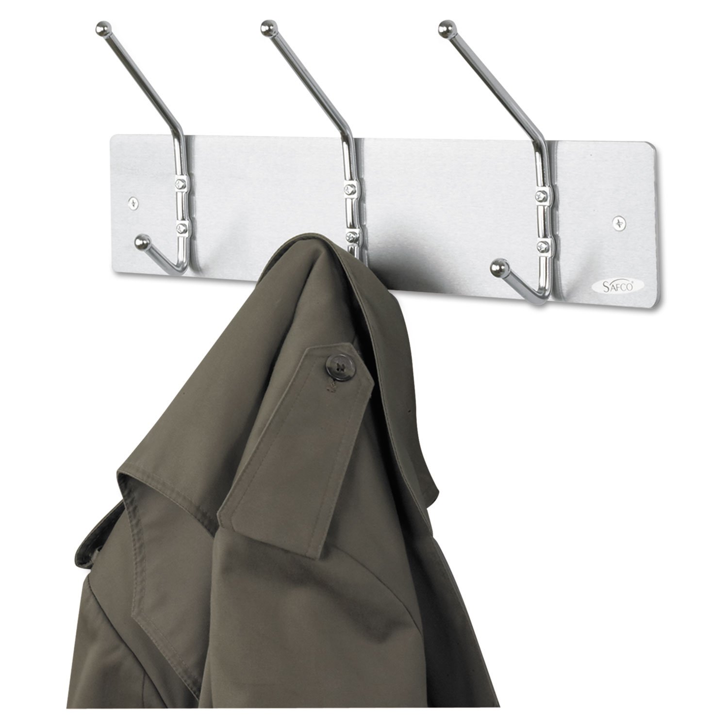SAF4161 - Safco Modern Garment Hook for Closet Organization | Space-Saving Coat Hanger for Bedroom, Entryway & Laundry Room | Durable Contemporary Clothes Hook for Jackets, Hats & Bags