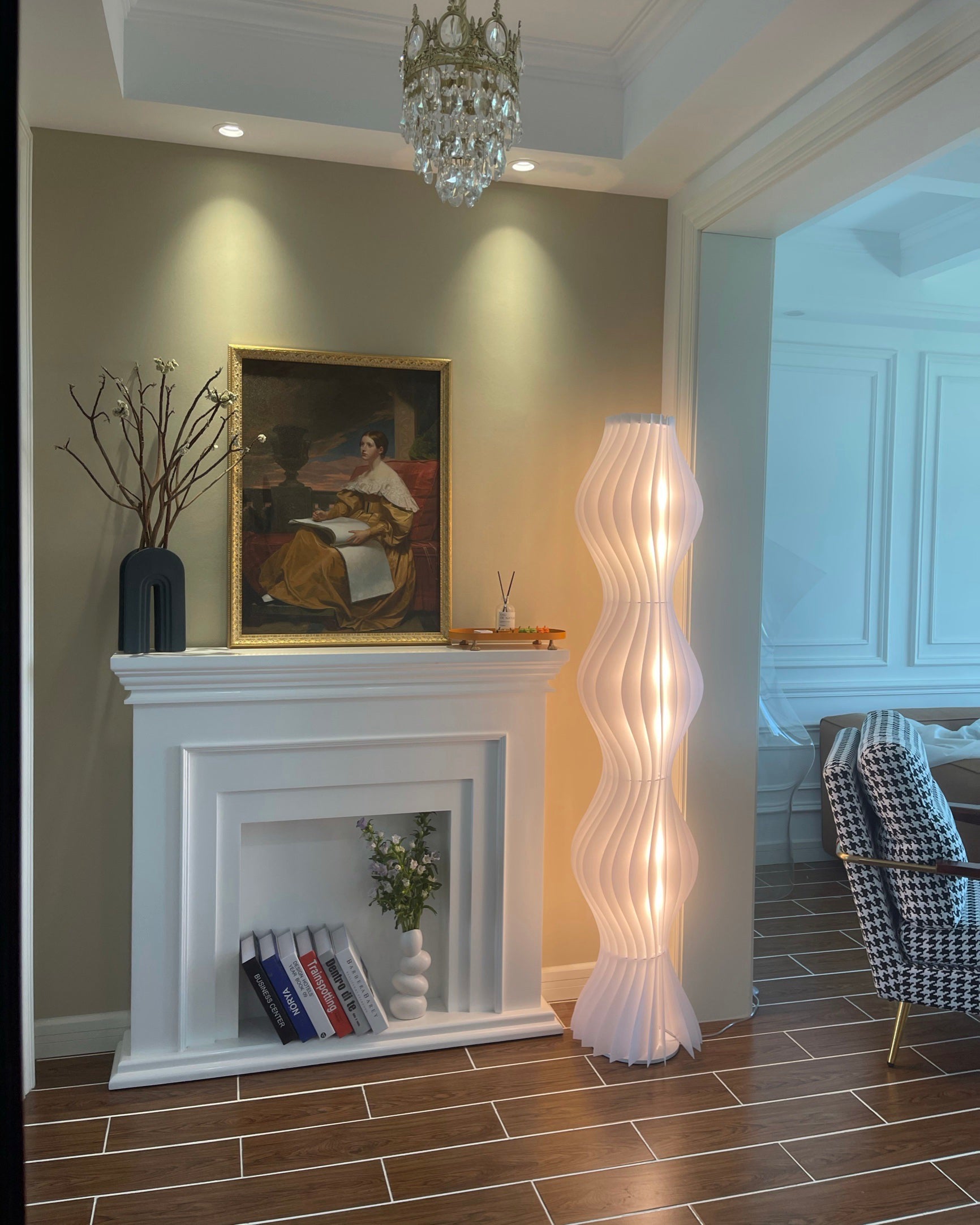 Modern Vapor Floor Lamp - Adjustable LED Standing Light for Living Room, Bedroom & Office - Dimmable Tall Lamp with Remote Control - Perfect for Reading, Relaxing & Ambient Lighting