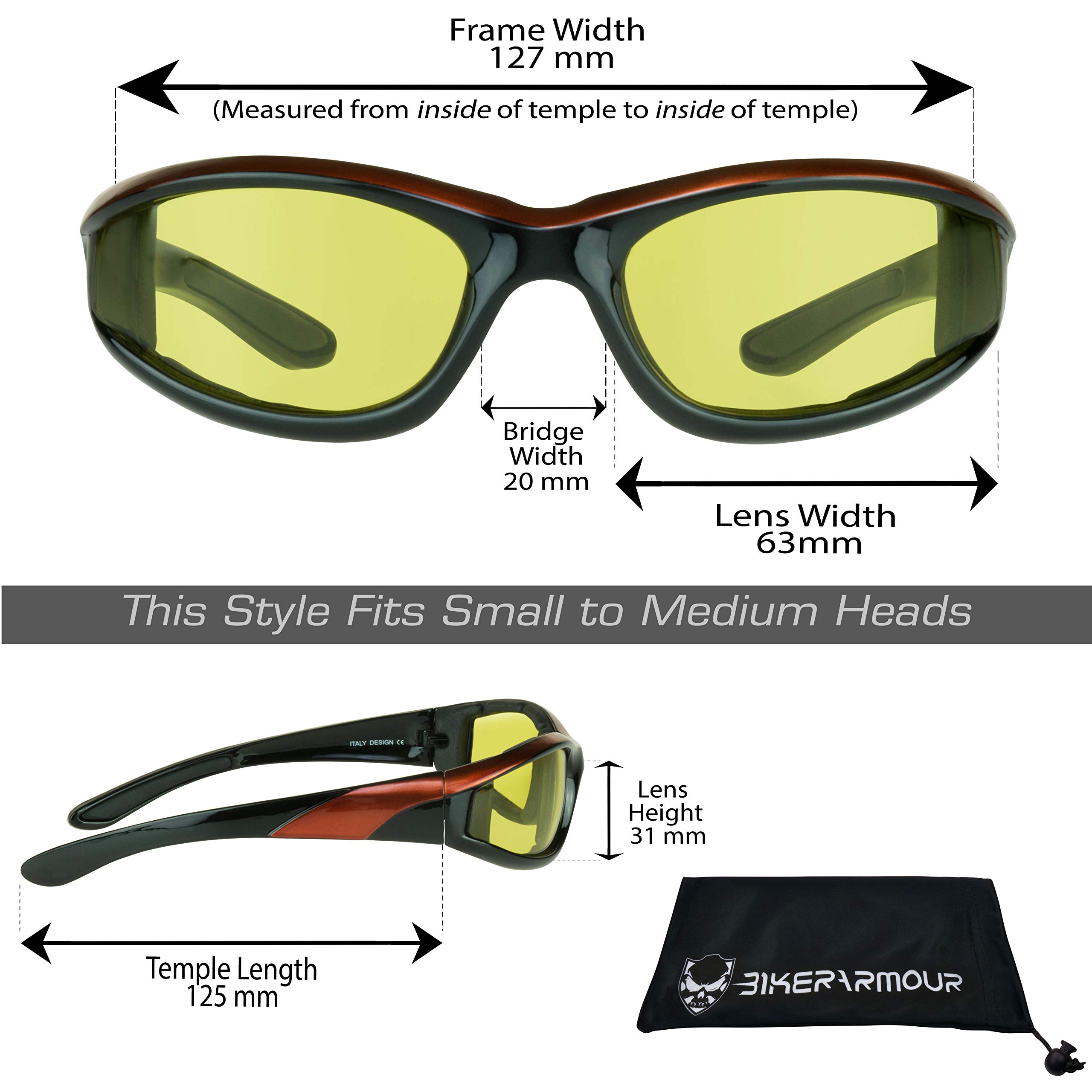 Photochromic Motorcycle Riding Glasses for Men & Women - Transitional Safety Sunglasses for Bikers - Ideal for Day & Night Riding, Outdoor Sports & Cycling Adventures