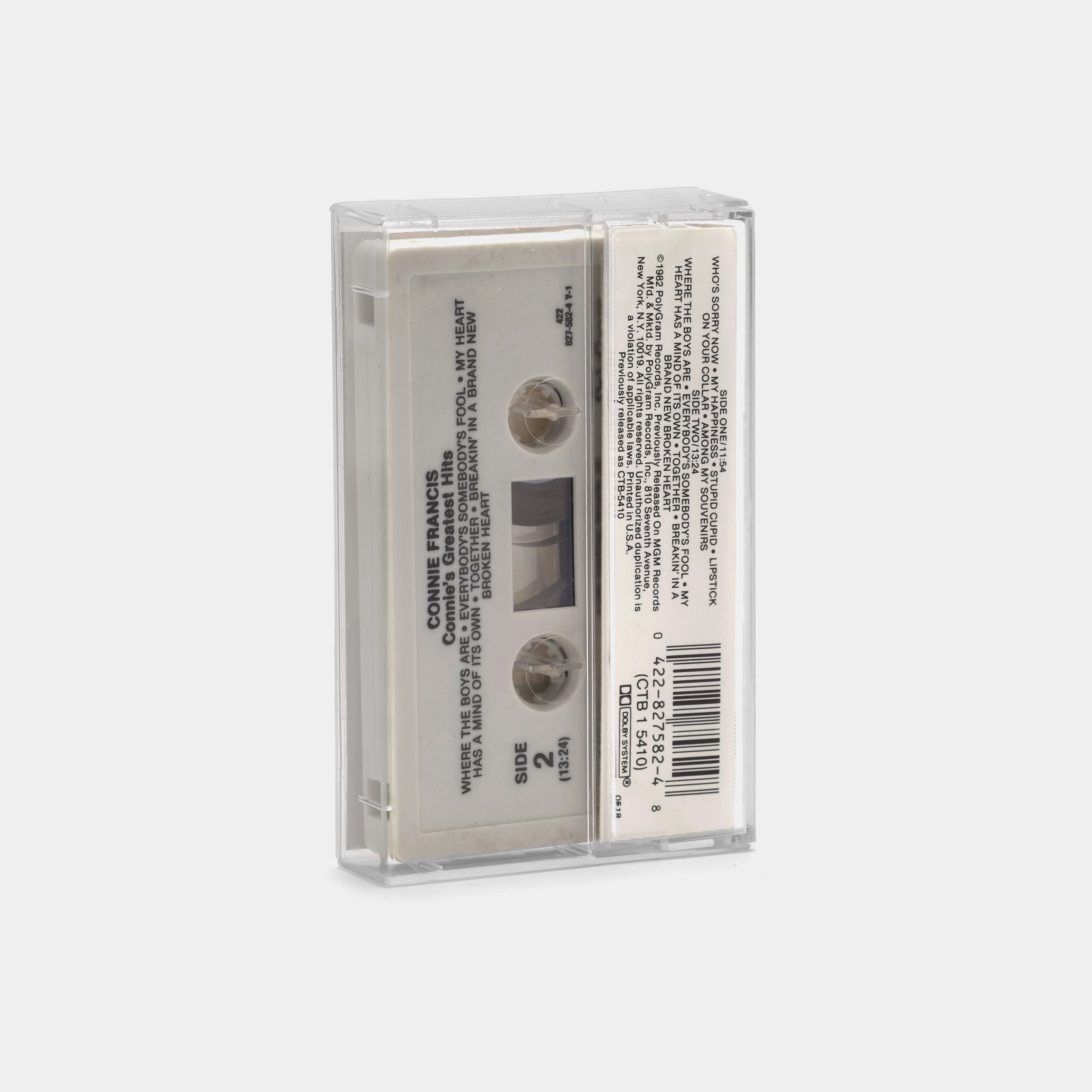 Connie Francis Greatest Hits Cassette Tape - Vintage Music Collection for Car, Home & Retro Music Lovers
