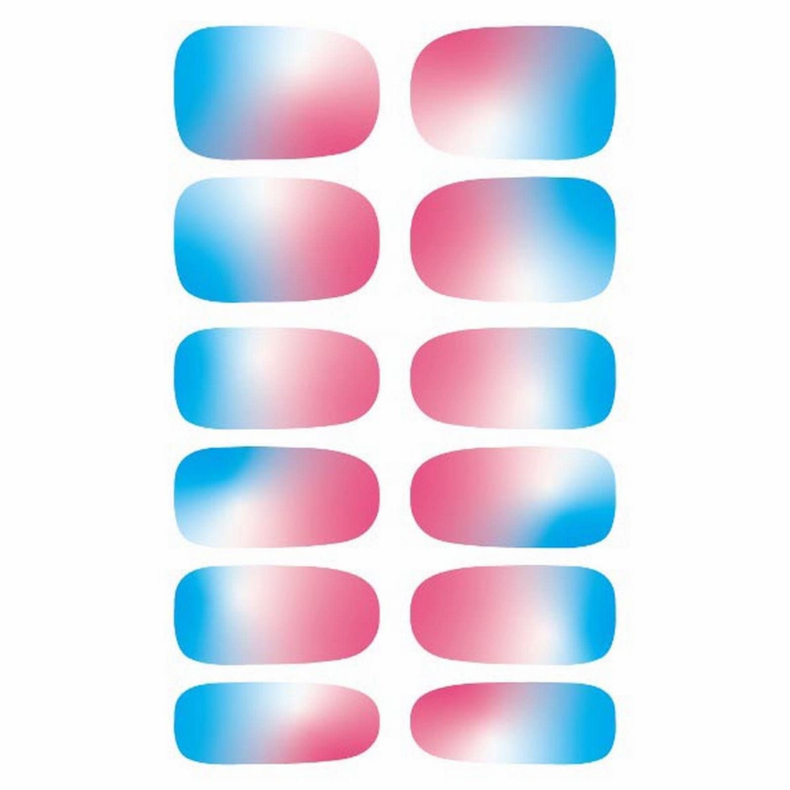 Waterproof Self-Adhesive Nail Stickers for Women & Girls - Gradient Fake Nail Art Decals, DIY Toe Nail Vinyls (Size B, One Size) - Perfect for Parties, Weddings, and Nail Art Enthusiasts