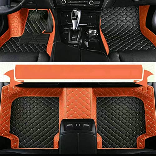 black orange car floor mats 3