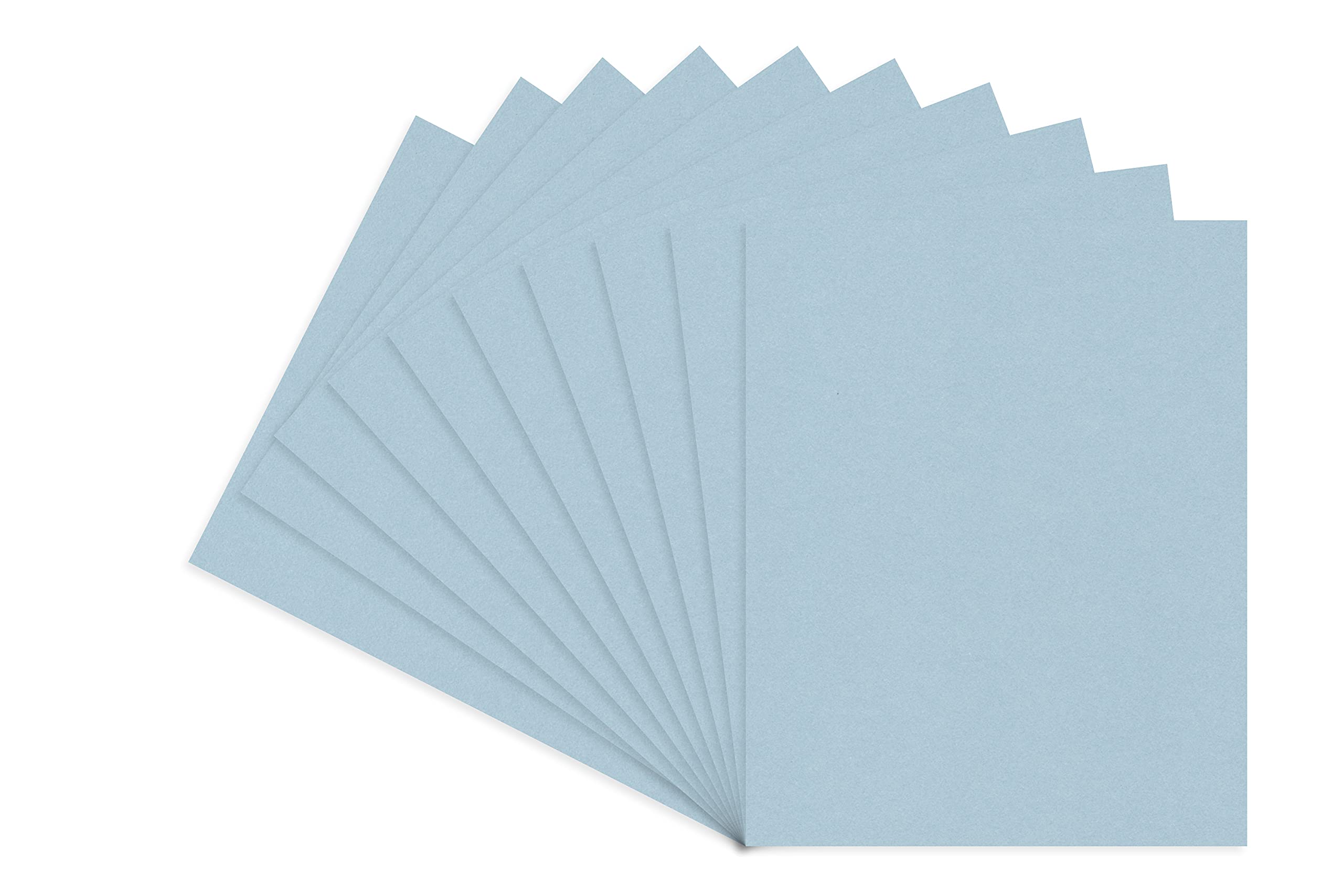 CountryArtHouse Baby Blue Acid-Free 8x10 Backing Board - 100 Sheets Uncut Photo Mat Board for Scrapbooking, Framing & Archival Storage - Perfect for Photo Albums, Picture Frames & Craft Projects