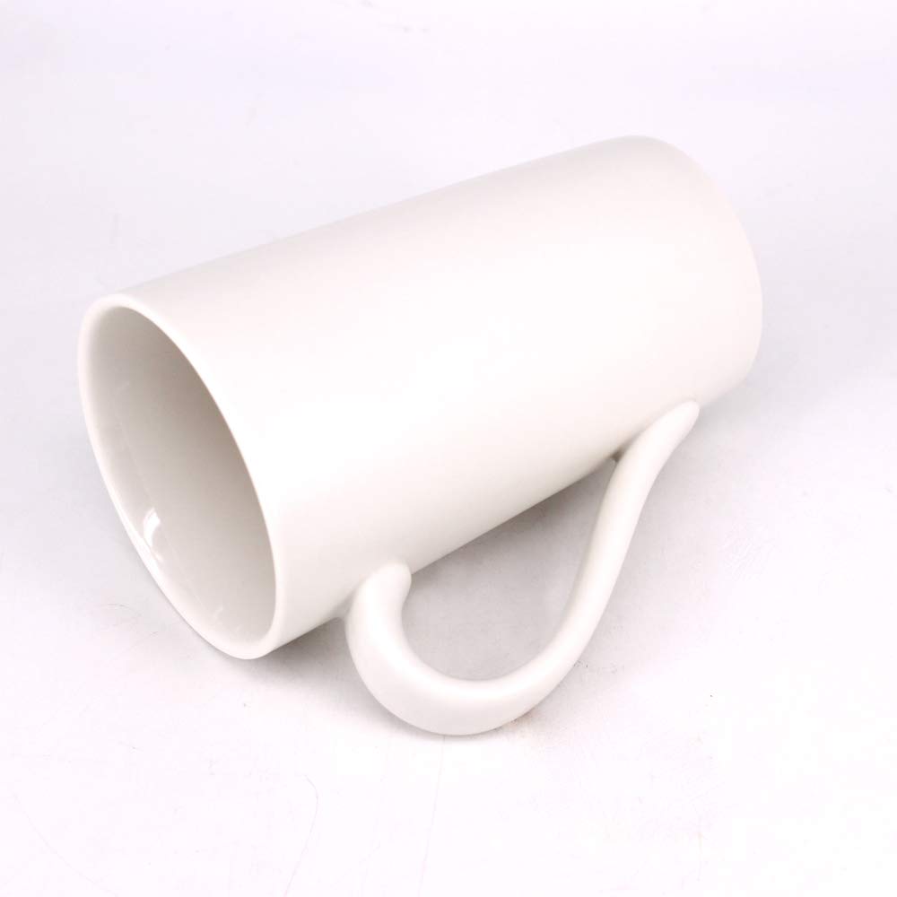 2 Pack 20oz White Ceramic Coffee Mugs - Large Tall Handle Tea Cups for Latte, Cappuccino & Hot Chocolate - Perfect for Home, Office & Coffee Shops