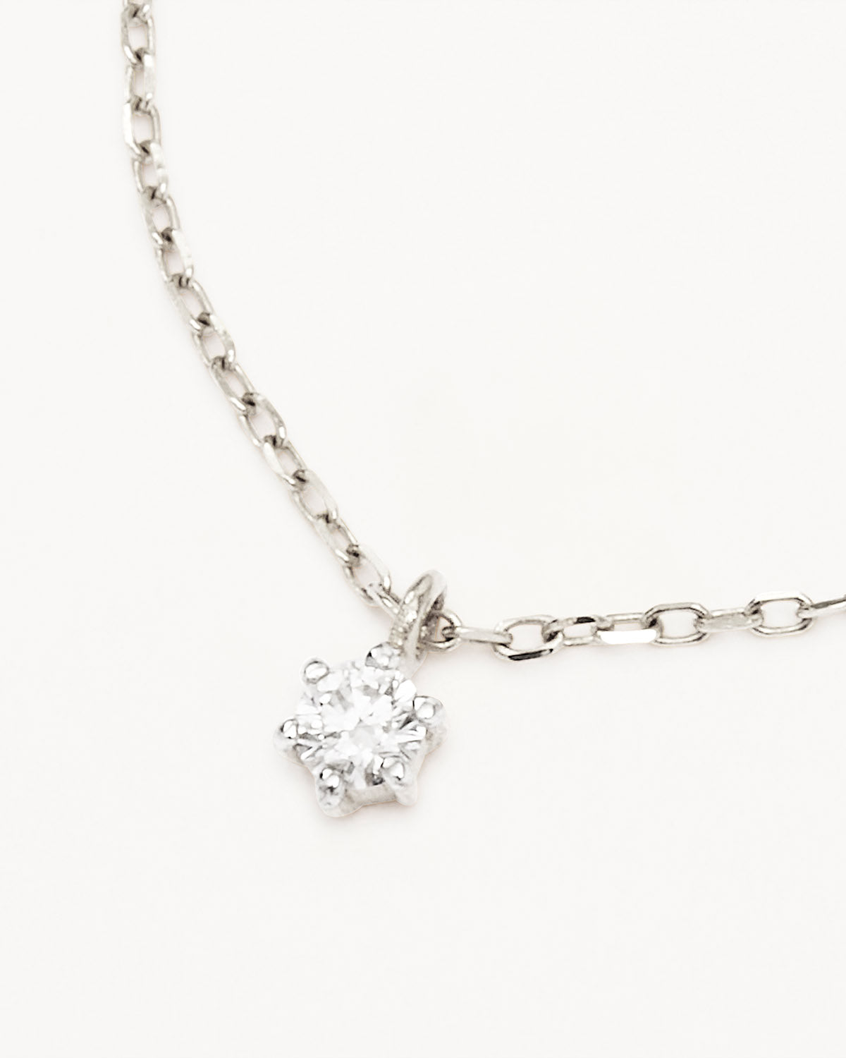 14K Solid White Gold Sweet Droplet Diamond Necklace for Women - Elegant Dainty Pendant Jewelry Gift for Anniversary, Valentine's Day & Special Occasions