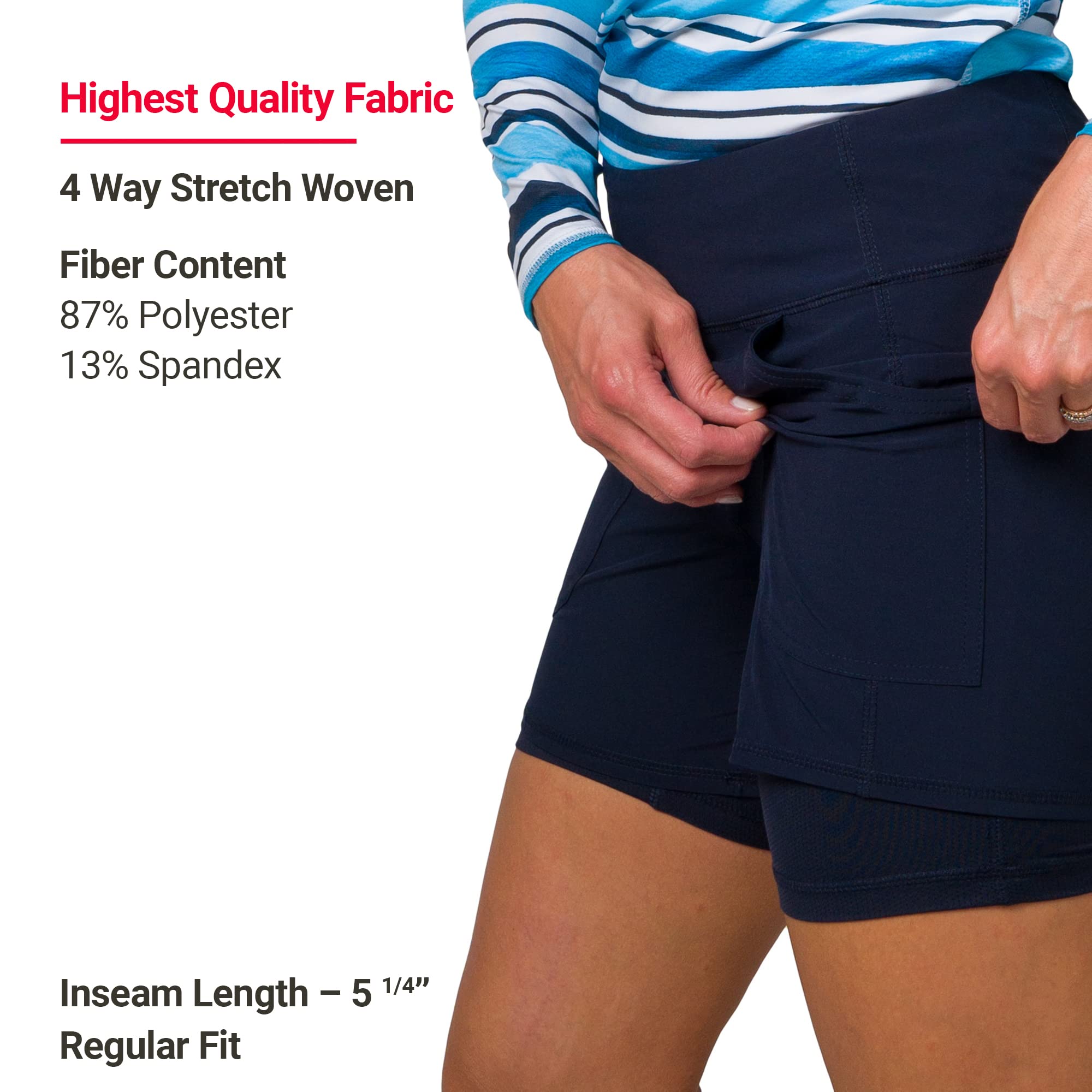 Jofit Women's Athletic Pull-On Shorts - Comfortable Golf, Workout & Casual Wear Shorts for Active Lifestyle & Everyday Use