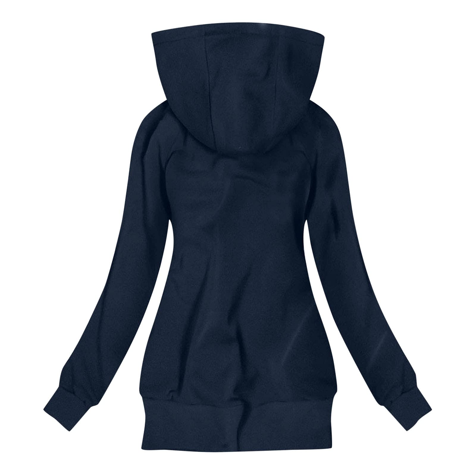 Women's Casual Solid Color Slim Fit Hooded Sweatshirt Jacket - Embroidered Pullover Blouse for Everyday Wear, Fall & Winter Fashion Outerwear