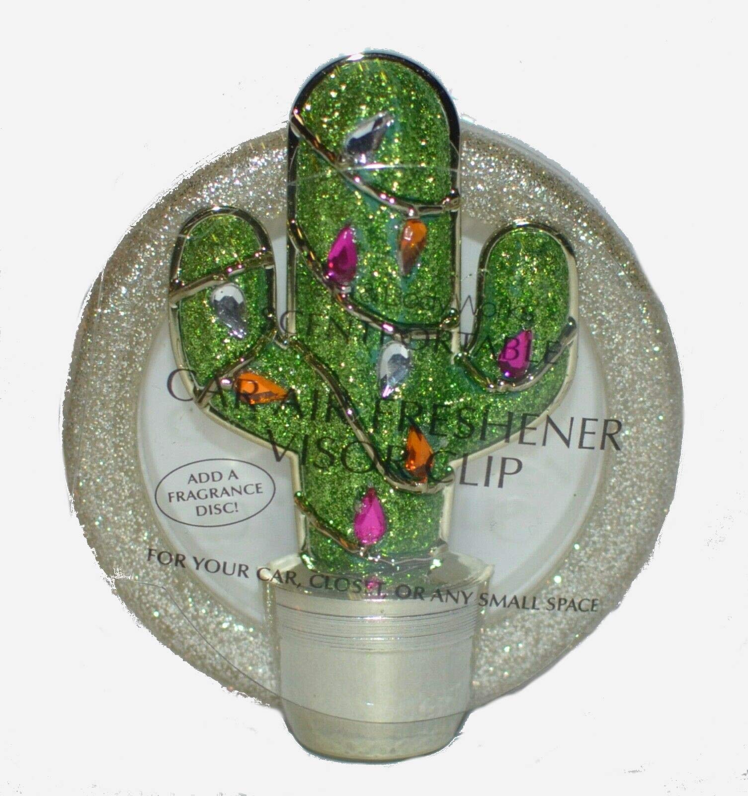 Bath & Body Works Scentportable Visor Clip - Holiday Christmas Cactus Car Air Freshener for Car, Home & Office | Fresh Fragrance for Vehicles, Desks & Small Spaces