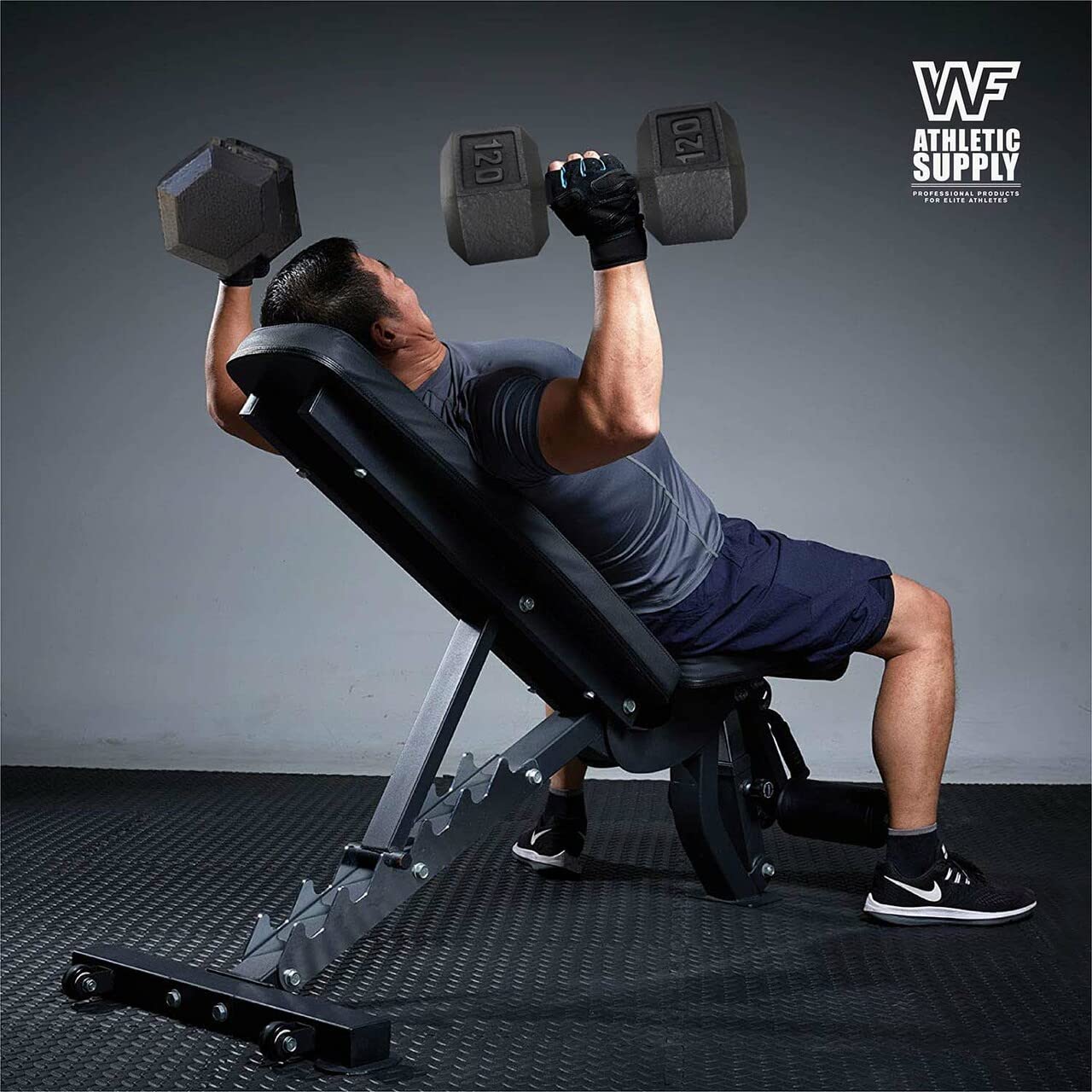 CAPHAUS Cast Iron Hex Dumbbell Set - Solid Grey Free Weights for Strength Training (Men & Women) | Home Gym Equipment for Weight Lifting & Fitness Workouts | Includes Optional Storage Rack