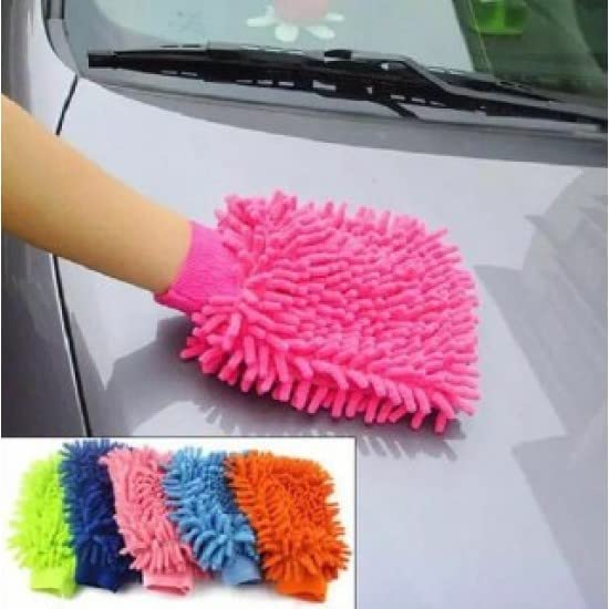 JML Microfiber Soft Super Mitt - Dual Sided Dusting & Car Cleaning Gloves (Colors Vary) | Perfect for Car Detailing, Household Cleaning & Pet Hair Removal