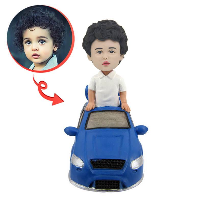 Personalized Car Bobbleheads for Kids - Custom Dashboard Decor & Fun Car Accessories for Family Road Trips