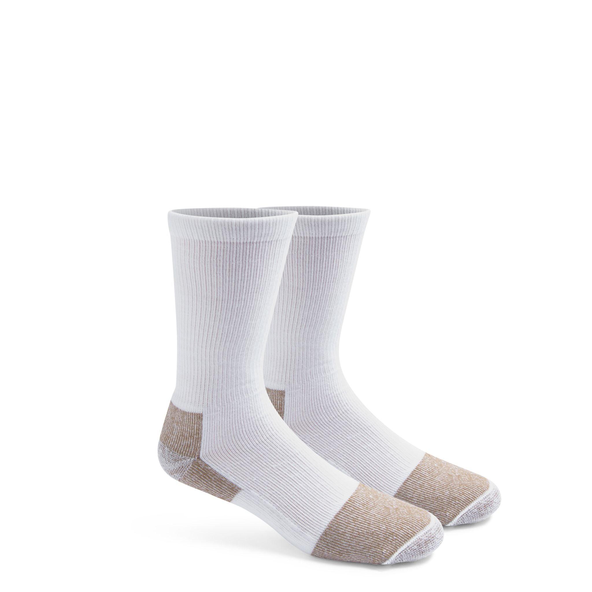 Steel Toe Work Socks for Men & Women - Breathable White Safety Socks for Construction, Hiking & Outdoor Activities