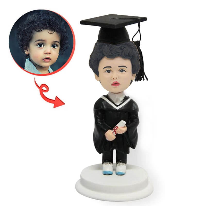 Custom Preschool Graduation Bobblehead - Personalized Teacher & Student Figurines - Perfect for Graduation Gifts, School Memories & Teacher Appreciation