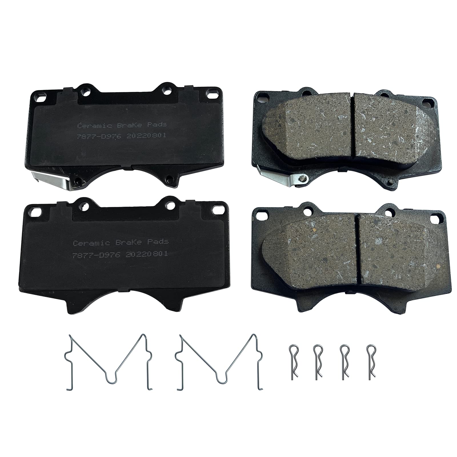 WEIZE Front Truck & Tow Brake Kit - Carbon Fiber Ceramic Brake Pads & Drilled/Slotted Rotors - Compatible with Toyota Tacoma, 4Runner, FJ Cruiser - Heavy Duty Towing & Off-Road Performance