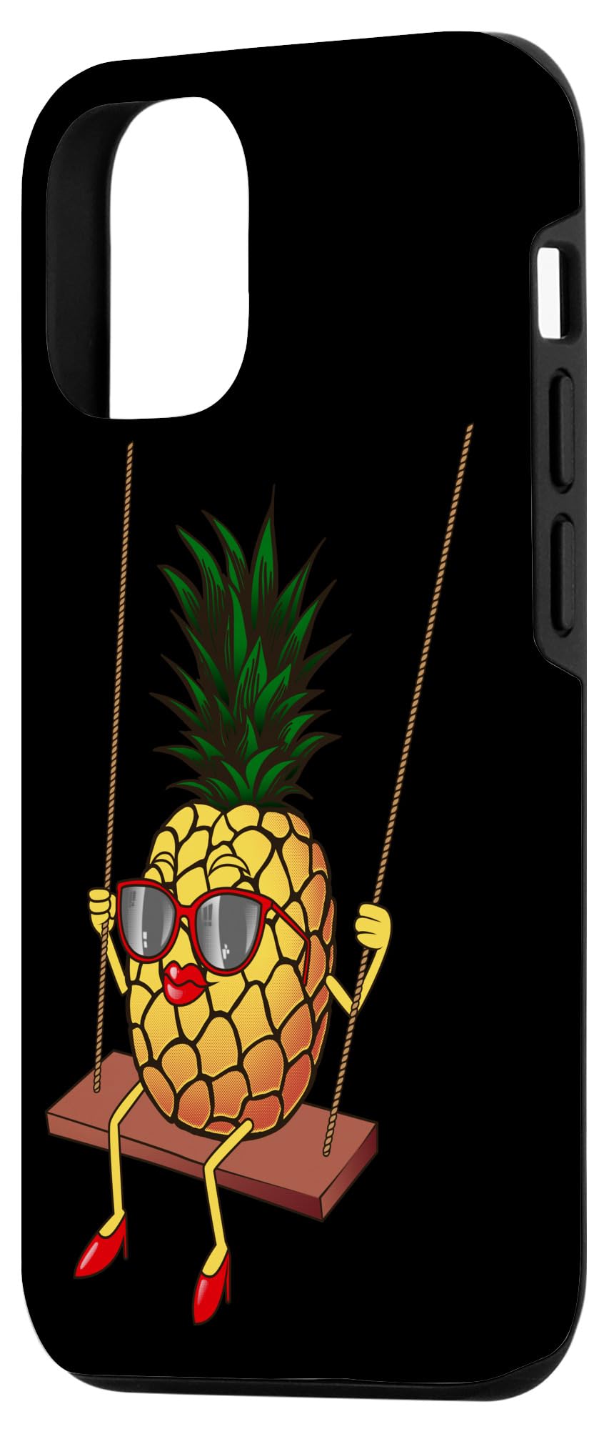 Funny Swinging Pineapple iPhone 12/12 Pro Case - Cute Gift for Men & Women Who Love Pineapples | Perfect for Beach Vacations, Summer Parties & Tropical Theme Events