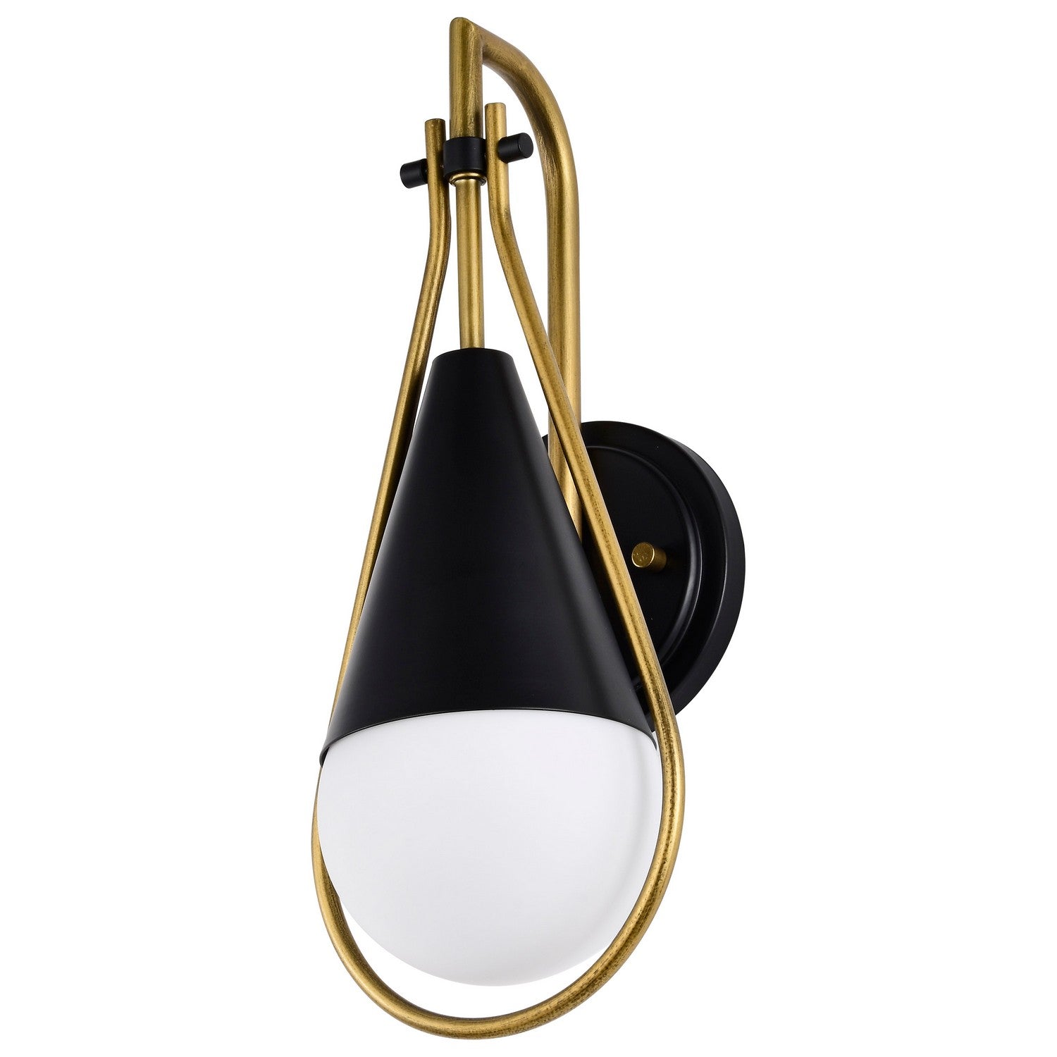 Admiral 1-Light 15-Inch Modern Wall Sconce with White Opal Glass - Perfect for Bedroom, Living Room, and Hallway Lighting