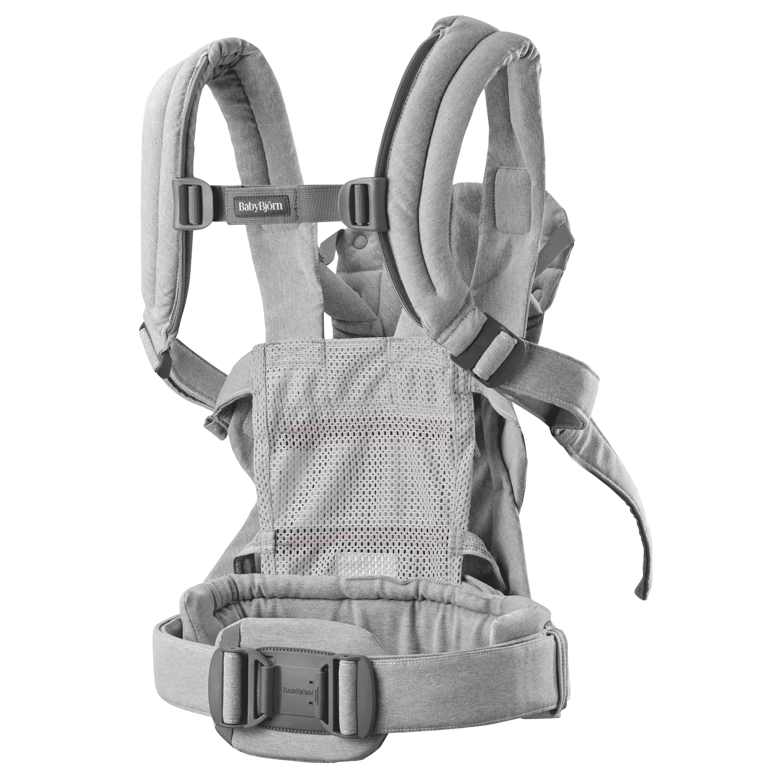 BabyBjorn Baby Carrier Harmony - Light Grey Melange | Ergonomic & Comfortable Infant Carrier for Newborns to Toddlers | Perfect for Travel, Hiking & Everyday Use