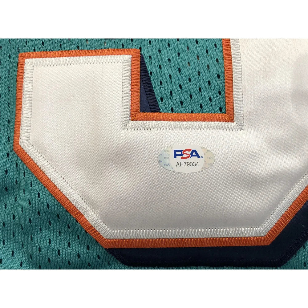 Jason Taylor Autographed Miami Dolphins NFL Jersey - Teal Home Jersey with PSA/DNA COA - Perfect for Football Collectors, Sports Memorabilia Fans & Dolphins Supporters - Great for Display, Gifts and Game Day