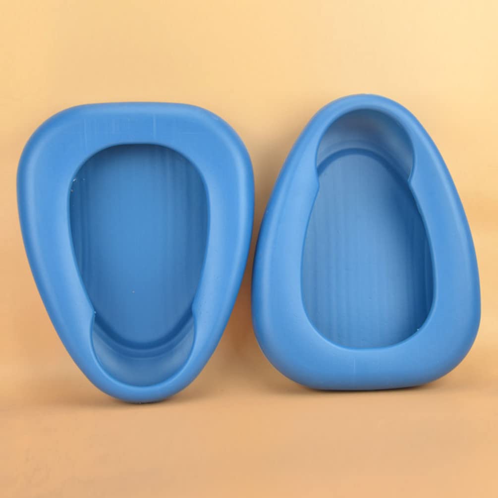 Portable Bed Pan for Elderly & Bedridden Patients - Lightweight Plastic Bedside Commode for Men & Women - Easy Clean Emergency Toilet Pan (Blue) - Ideal for Home Care, Hospitals & Travel - Perfect for Incontinence & Mobility Challenges - Great for Post-Surgery Recovery, Nursing Homes & Emergency Use - Compact Travel Toilet Solution for Seniors & Disabled Adults